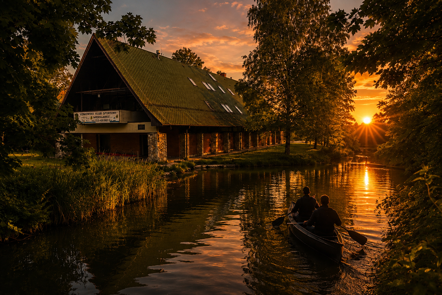 Sunset over the lake